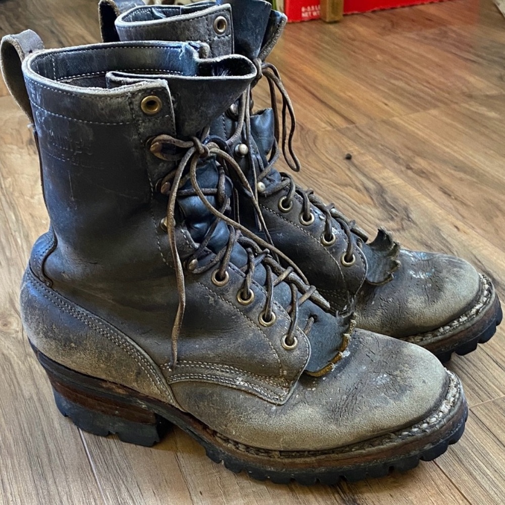 White boots handmade in Spokane, Washington